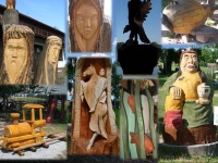 Dřevěné sochy v Brodíkově ráji